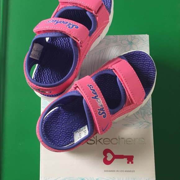 Skechers toddler Girl pink and Purple Sandal - Picture 3 of 7